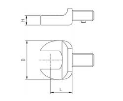 GARWIN Насадка для динамометрического ключа рожковая 18 мм, с посадочным квадратом 9х12