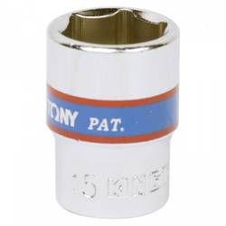 KING TONY Головка торцевая стандартная шестигранная 3/8", 15 мм